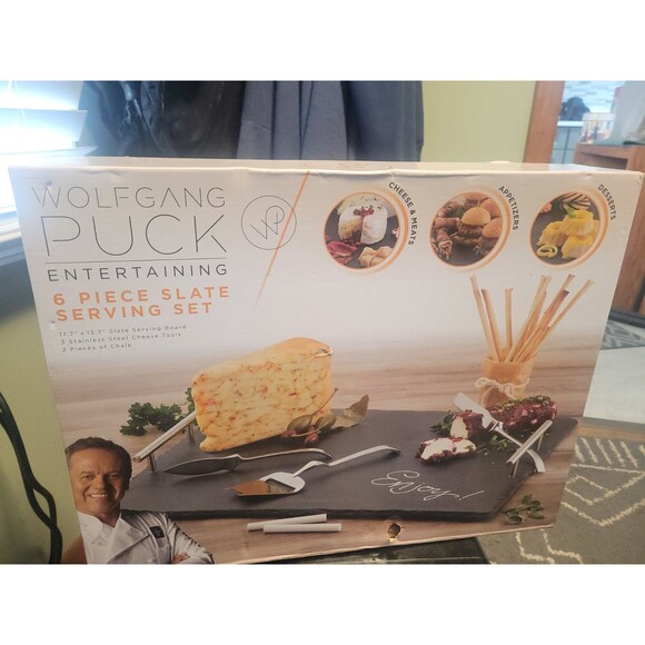 Wolfgang Puck Other - NIB Wolfgang Puck Slate Tray with 3 Cheese Knives Charcuterie Set